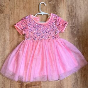 Marie Nicole Pink Sparkly Tulle Dress